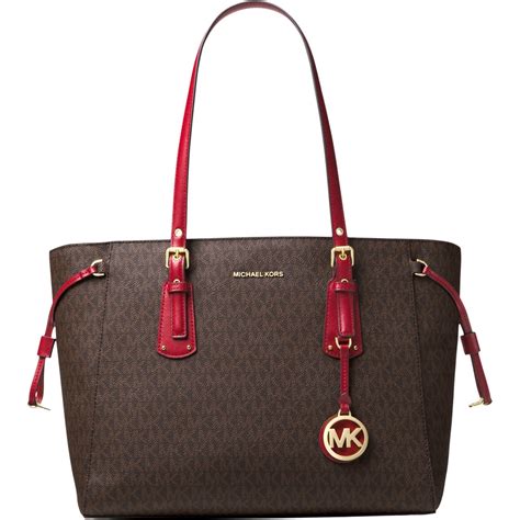 michael michael kors voyager medium top zip tote 